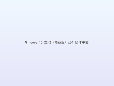 Windows 10 22H2 (商业版) x64 简体中文