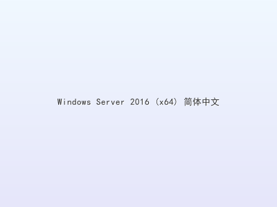 Windows Server 2016 (x64) 简体中文